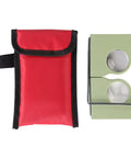 Wearable 4X Pocket Stereoscope With Adjustable 55-75 Mm Lens Distance, Ultra Lightweight Microscope For Field Examiners, Surveyors, Engineers And Architects, Durable Portable Magnifier For On-The-Go Inspections, with red case