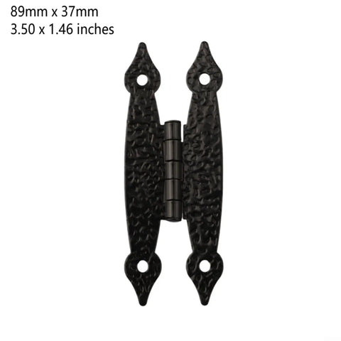 Antique Iron H Shaped Cabinet Hinges 3.5 Inch Black Decorative Hardware For Kitchen Cupboards Doors Wardrobes And Furniture Restoration Projects 4 Pack Durable Cast Iron Construction Easy To Install