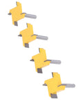 Set Of 4 CNC Spoilboard Surfacing Router Bits For Wood Pros Pro Grade 4 Flute Carbide Slab Flattening Bits One Quarter Inch Shank