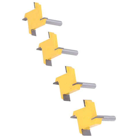 Set Of 4 CNC Spoilboard Surfacing Router Bits For Wood Pros Pro Grade 4 Flute Carbide Slab Flattening Bits One Quarter Inch Shank