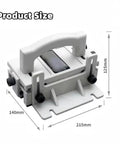 Heavy Duty Adjustable Three Way Force Push Block For Table Saws Jointers Stationary Power Tools Featuring Rugged Comfort Grip, size measurements shown.