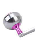 Lightweight Aluminum Alloy Fishing Reel Power Handle With Ergonomic Knob Grip And Full Frame Kit For Lew's Baitcasting Reels Purple Upgrade Your Gear Today close-up purple aluminum knob handle