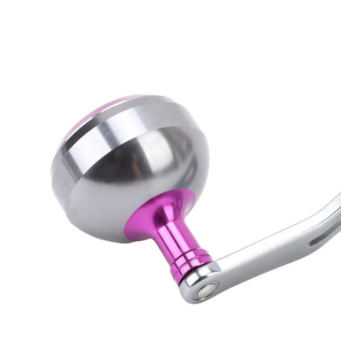 Lightweight Aluminum Alloy Fishing Reel Power Handle With Ergonomic Knob Grip And Full Frame Kit For Lew's Baitcasting Reels Purple Upgrade Your Gear Today close-up purple aluminum knob handle