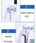 Portable Handheld Vacuum Pump For Vacuum Filtration Setup Lab Grade Compact And Durable Includes Silicone Tube shown with PVC body and ergonomic handle