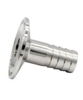 Sanitary stainless steel 1.5in tri-clamp to 3/4in hose barb adapter
