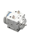 Professional Grade High Precision Rotary Table Assembly With Slick Vane Pneumatic Cylinder; silver vane motor for precise rotation.