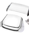 Genuine Chrome Plated Ashtray Style Bridge And Pickup Covers Set For Precision Bass Guitars Includes Mounting Hardware Fits Most Vintage And Modern Models Drilling Required Great For Old School Vibe, chrome bridge and pickup covers with screws