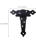 Rock Solid Heavy Duty T Gate Hinges For Barn Doors And Yard Fences Hella Tough Metal Hardware, 5.1x6.3 in