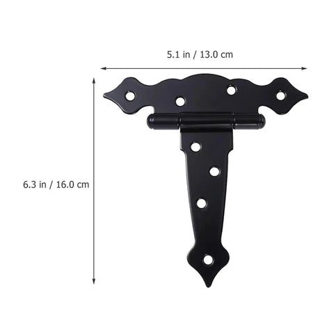 Rock Solid Heavy Duty T Gate Hinges For Barn Doors And Yard Fences Hella Tough Metal Hardware, 5.1x6.3 in