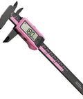 Digital Vernier Caliper 150mm Nylon Body Metric Inch with digital display showing 18.0mm measurement in pink.