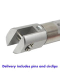 Beefy Double Acting Pneumatic Cylinder With Single Rod And Double Clevis Pins 16mm Bore Stroke 5 To 200mm Air Actuator For Industrial Automation Durable Aluminum Body Smooth Quiet Linear Motion, clevis end