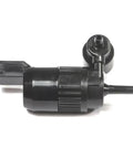 Premium Direct Fit Front Windshield Washer Pump For Gmc 2021 2022 Pickup Trucks 84801575 1Wp0052 side view showing black plastic construction.