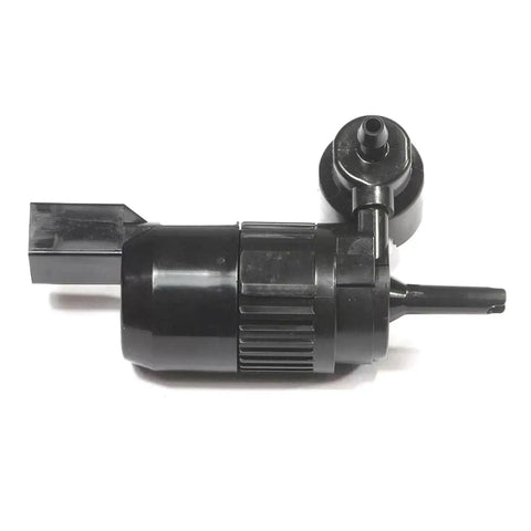 Premium Direct Fit Front Windshield Washer Pump For Gmc 2021 2022 Pickup Trucks 84801575 1Wp0052 side view showing black plastic construction.