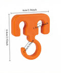 Pack Of Four Portable Multifunctional Camping Hooks Drops Sweet Trailside Vibes While Hanging Your Gear Clothes And Towels On Clotheslines No Sweat Required Heavy Duty orange camping hook with measurements