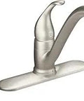 Camerist One Handle Low Arc Kitchen Faucet With Side Spray Spot Resistant Stainless Finish Easy Install No Fuss With Duralock Quick Connect Single Lever Water Control For A Clean Modern Kitchen.