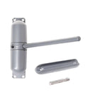 Beefy White Zinc Alloy Adjustable Spring Door Closer, Surface Mounted Automatic Door Closer For 20 To 70KG Doors, Side View