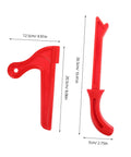 Red Four Pack Woodworking Push Sticks And Push Blocks For Table Saws Pro Grade Hand Safety Tools With Size Measurements