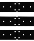 Six Pack Mending Plates 1.57 by 3.15 Inch Black Stainless Steel Flat Brackets for Wood Furniture Shelves