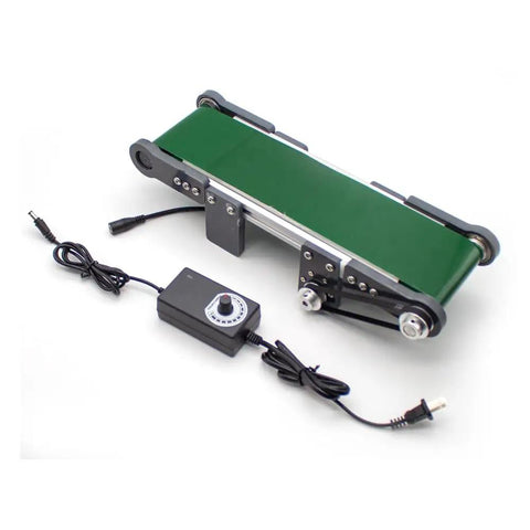 Electric Desktop Conveyor Belt With Adjustable Speed From 0 To 116 RPM 100 By 350 mm Belt with PVC frame and control unit