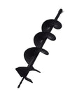 Beefy Heavy Duty Garden Auger Drill Bit 6 By 31.5 Inches Spiral Earth Auger For Post Holes Umbrella Holes And Landscaping With A 3 Quarter Inch Shaft Carbon Steel Black Powder Coat