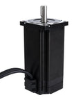 NEMA 34 closed-loop stepper motor, front view, 12.0 Nm torque, black housing, 1000 PPR encoder.