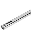 Heavy Duty Drawer Slides With Ball Bearing For Cabinets And Sideboards, Smooth Quiet Galvanized Steel Rails, Two Pcs Set, 15 To 20 Kg Load Capacity, 1mm Cold Rolled Steel, Rustproof And Durable Glide Guides; silver slide rail close-up