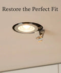 Silver PP Plastic Downlight Spring Clips for Recessed Lighting Trim Retention - Replacement Parts for Ceiling Fixtures installed in a ceiling.