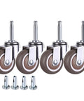 2 Inch Rubber Caster Wheel Set Of 4 With Five Sixteenth Inch By One And A Half Inch Stem And 20mm Socket Inserts For Furniture Crib Trolley Dining Car Casters Easy To Install Durable Quiet Rolling For Home And Workshop visible