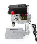 Hella Solid 340W Benchtop Drill Press With Three Speed Settings And Adjustable 1 To 10Mm Chuck for precise drilling of wood and metal.