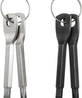 2-Pack Keychain Screwdriver Set Ultra Compact Pocket Tool For Glasses Electronics Repair Phones Quick Fixes Stainless Steel EDC Gift For Men On The Go Travel DIY Black And Silver