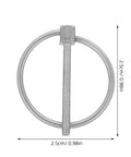 8pc Stainless Steel Linch Pin Kit With Burr Free Finish For Lawn Mowers Kayaks Trailers And Farm Gates Easy And Safe Installation All Weather Tough And Universal Fit 2.5cm pin