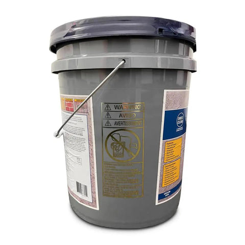 Heavy Duty Clear Acrylic Concrete Sealer For Driveways And Patios Fast Drying Waterproof Sealant For Stone And Exposed Aggregate Surfaces 4.75 Gallon Jug Size, side view of jug.