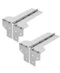 Beefy Heavy Duty Stainless Steel Self Closing Reversible Door Hinge Set 2 Pieces Corner Wrap Connector Hinge Hardware For Home Office Kitchen And Bath Smooth Close Built To Last Easy Install, 2-pack stainless steel corner wrap hinges