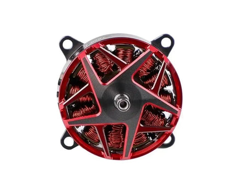 Close-up of V2 Brushless Motor 1550KV 1880KV 2-3S Replacement Part For FPV Drones And RC Fixed Wing Aircraft with red coil design.
