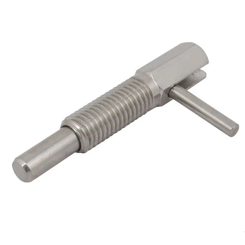 M12 Thread Stainless Steel Lock Out Retractable Indexing Plunger With L Handle, 73mm, heavy duty workshop gear, precision fixture.