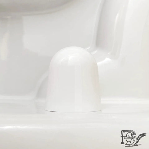 Tall Toilet Bolt Caps Universal Fit With Round Top White 2 Pack For 1/4 Inch Or 5/16 Inch Bolts Easy Upgrade