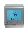 Wi Fi Smart Thermostat For Electric Baseboard Heaters 120 240V with LCD showing 74°F, pro wall plate visible