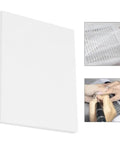 100 Pack Disposable Nonwoven Filter Cloths For Nail Vacuum Cleaners in white, shown in use for dust collection during manicure.
