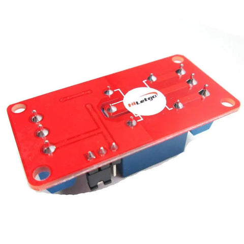 Bottom view of 2 Pack 24V DC One Channel Relay Module With Opto Isolation High Or Low Level Trigger for Arduino Raspberry Pi Home Automation Projects