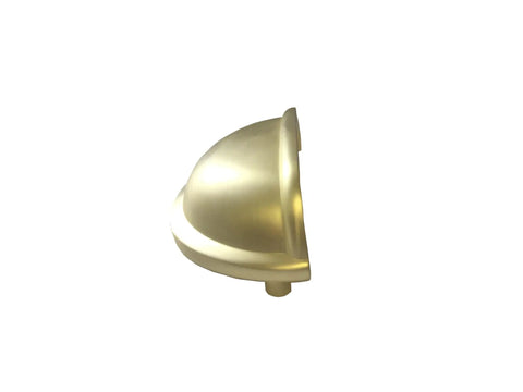 Side view of Matte Gold Three Inch 25 Pack Cabinet Pulls Slick Modern Farmhouse Cup Pulls For Kitchen Cabinets And Bathroom Drawers Solid Zinc Durable Kitchen Cabinet Hardware Easy Install Center To Center