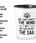 Adjustable Sailor Shot Glass 1.5oz A Fun Nautical Barware Gift For Captains Crew Shipmates with quote and icons