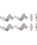 113 Piece Shelf Pins Kit With Four Styles L Shaped And Cylindrical Plated Pegs 5mm Hole metal pins visible