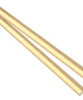 2 Pack Three Quarters Inch Brass Rods, 11.81 Inch Length, Solid Lathe Bar Brass Stock for DIY and Crafts, side view