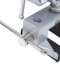 Close-up of the heavy duty adjustable precision part on the Beefy Aluminum Electric Drill Stand For Drill Press Use.