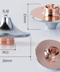 10Pcs D28 28mm Diameter High Speed Double Layer Laser Cutting Nozzle Set With Killer Prograde Purple Copper Construction And 1.8mm Orifice Fits Fiber Laser Cutting Heads For Fast Stable Cutting Performance And Heat Resistance, close-up view showing M11 thread and dimensions.