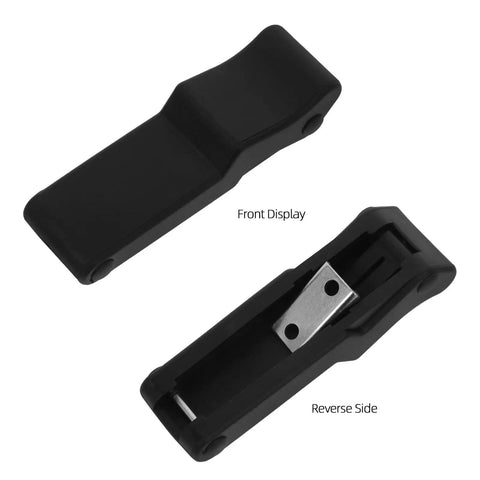 2 Pack Flexible Rubber Draw Latches For Boat Compartments And Cargo Boxes, Marine Hatch And Toolbox Latch Set, 96x29x20mm, front and reverse view