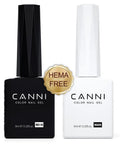 Canni black and white gel bottles, Black And White Gel Nail Polish Kit Hema Free Soak Off LED Gel Lacquers For DIY Home Manicure Long Lasting