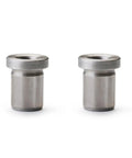 Drill Bushings With Collar Set Of 2, Positioning Bushings DIN 172-B10-12-A, B10 Diameter, Pro Grade Hardened Steel HRC 62 Plus Minus 2, RoHS Compliant, Pack Of Two, Silver Finish, Milling Alignment Fixtures.