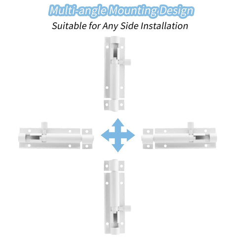 Built Tough 3 Inch Barrel Bolt Lock In Crisp White Heavy Duty Stainless Steel Slide Latch With Complete Mounting Hardware Rust Proof Security Bolt For Patio Gates Front Doors And Barn Sheds Solid 2 Pack