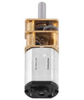 High Torque Full Metal Gears DC Gear Motor, 6V 3 Speed Reduction Box, front view showing solid metal gears and output shaft.